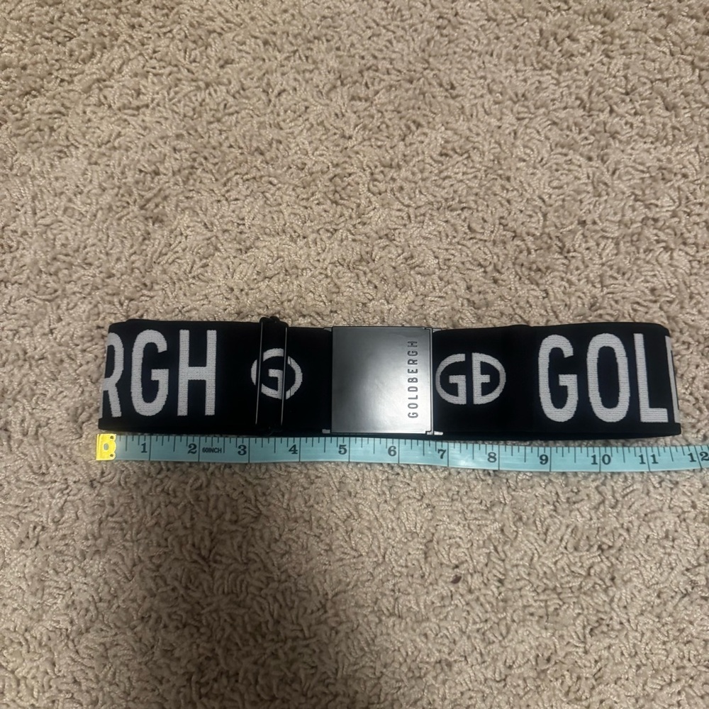 Goldbergh Ski Belt Logo Black and White for Ski Pants, Jacket, and ski suits - Picture 3 of 4